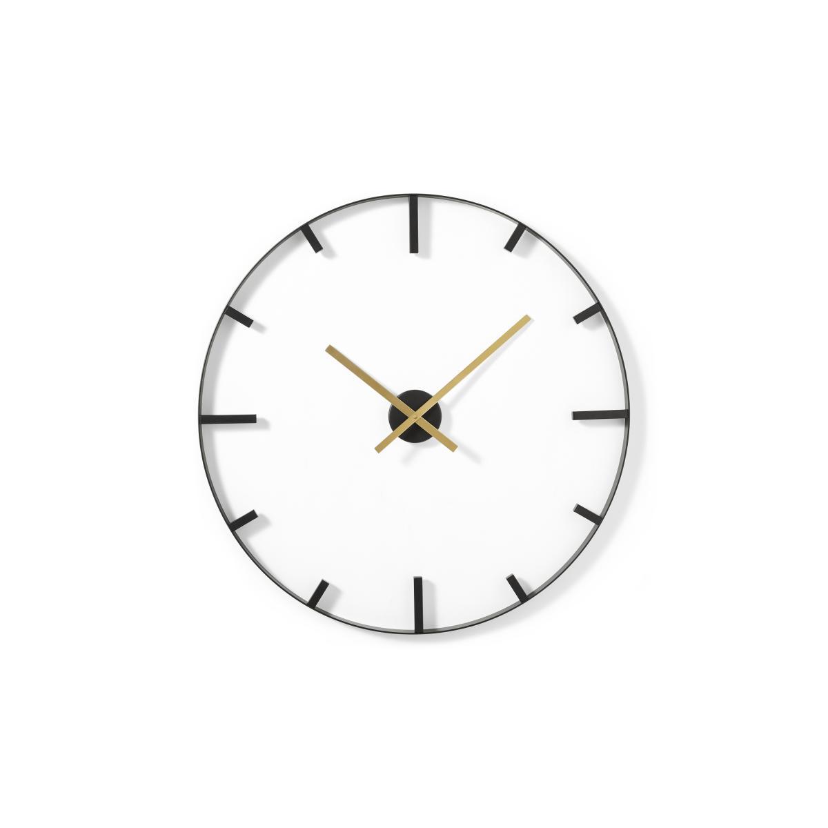 Felman Statement Oversized Floating Clock, Matt Black & Brass – image 2
