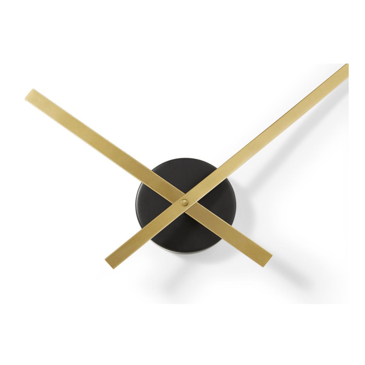 Felman Statement Oversized Floating Clock, Matt Black & Brass – image 6