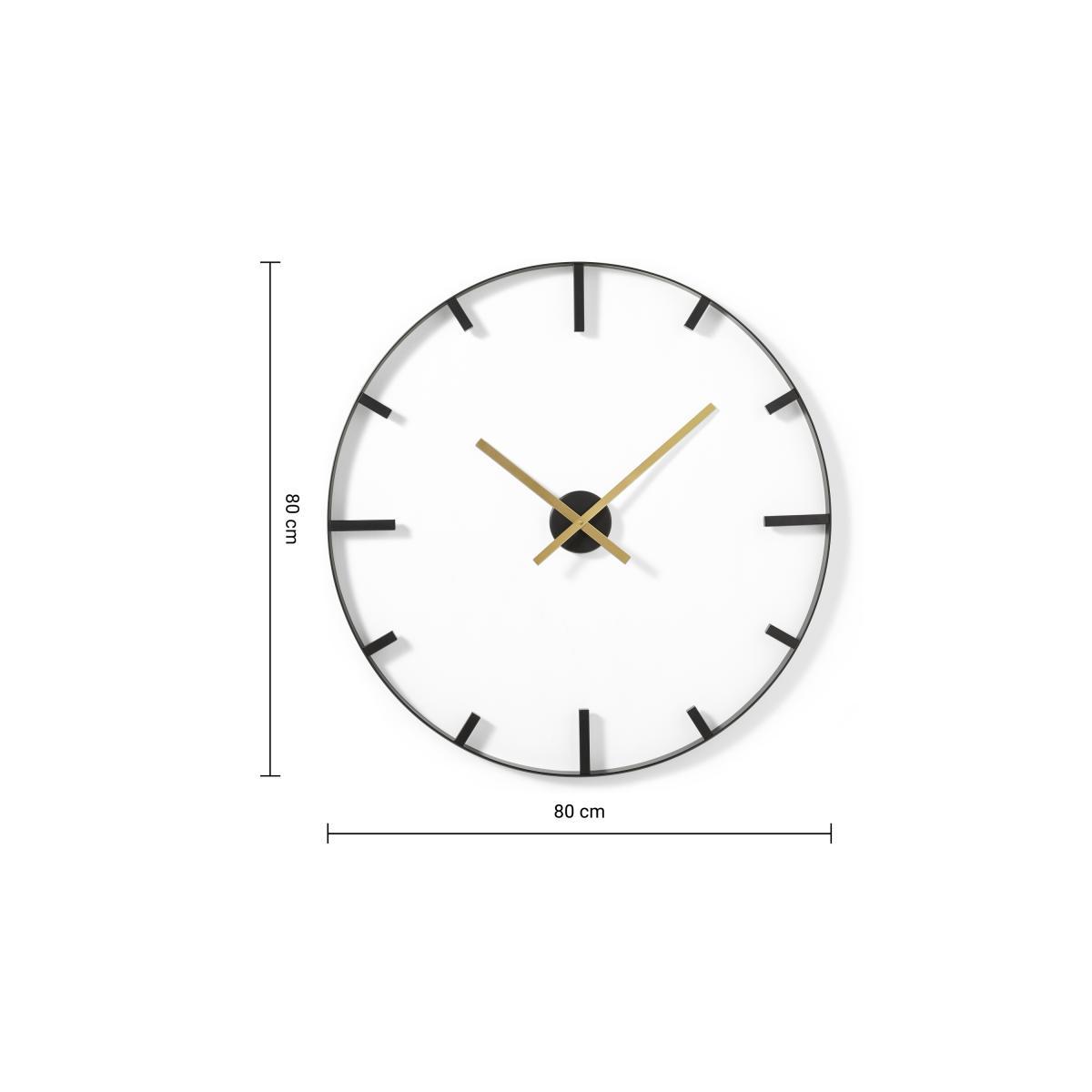 Felman Statement Oversized Floating Clock, Matt Black & Brass – image 7