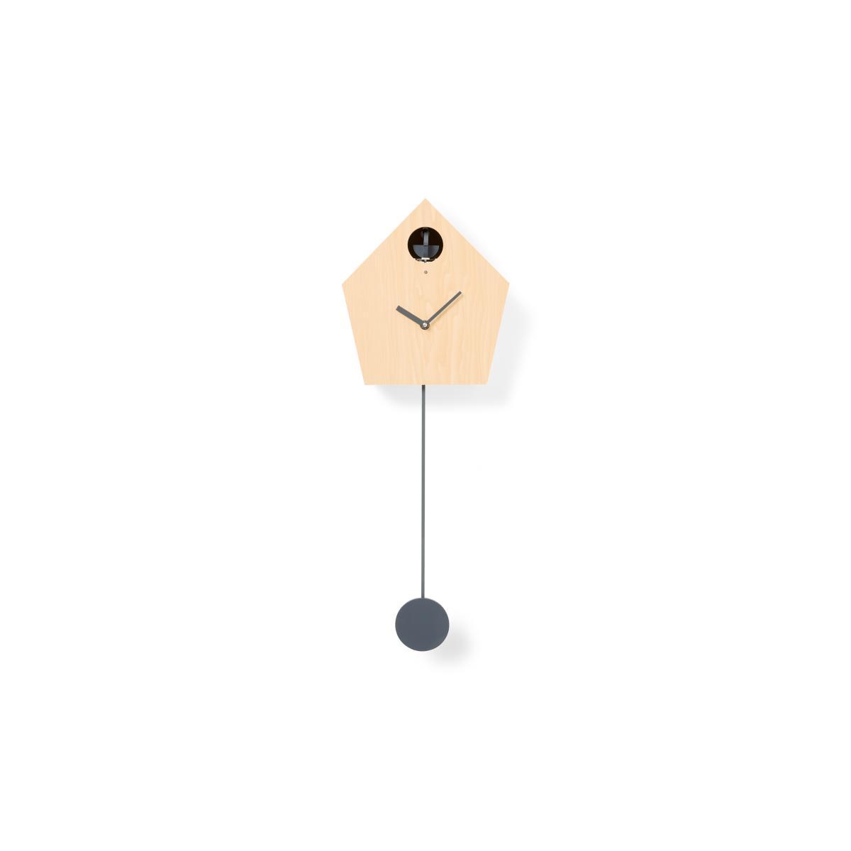 Lark Cuckoo & Pendulum Clock, Natural & Charcoal – image 2