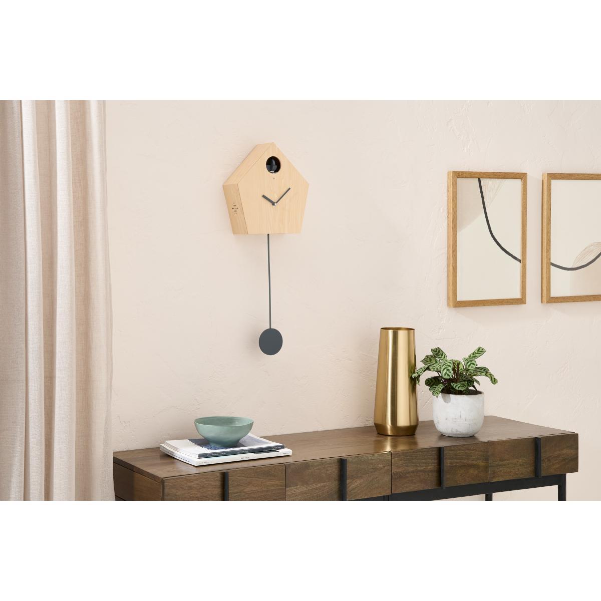Lark Cuckoo & Pendulum Clock, Natural & Charcoal – image 3