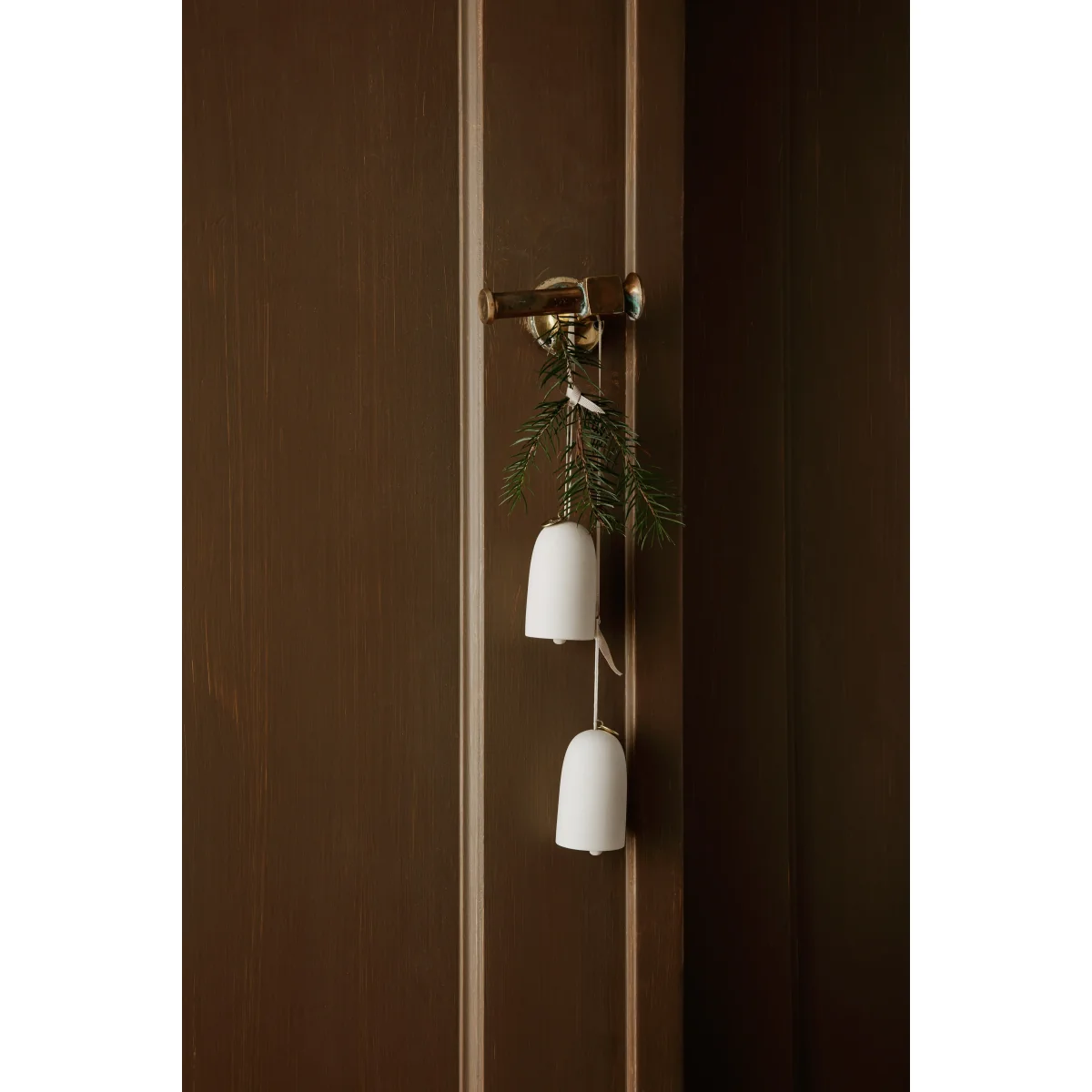 Bell clock Christmas decoration Ø4 cm 2-pack Off-white – image 3