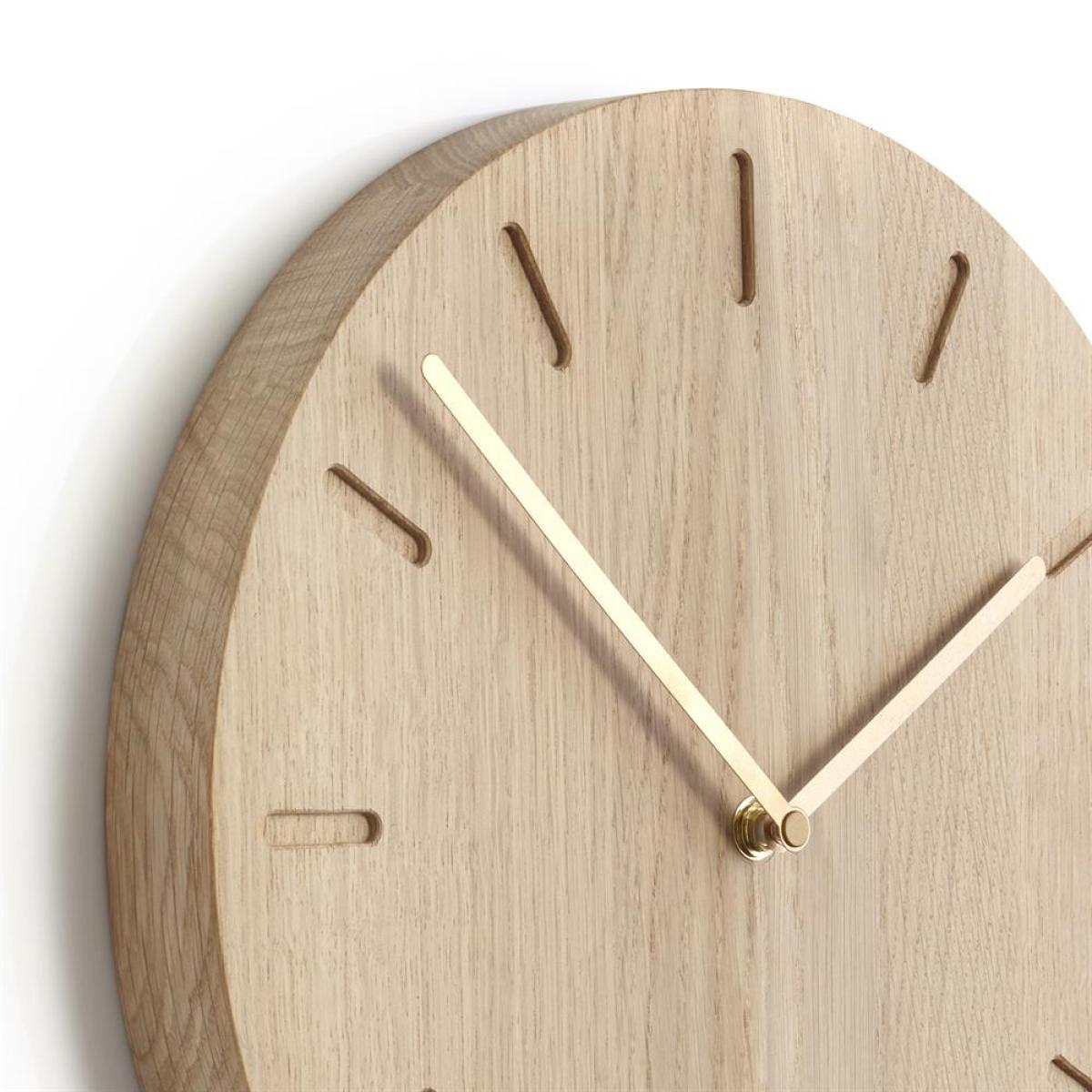 Watch:Out wall clock oak oak-brass – image 2
