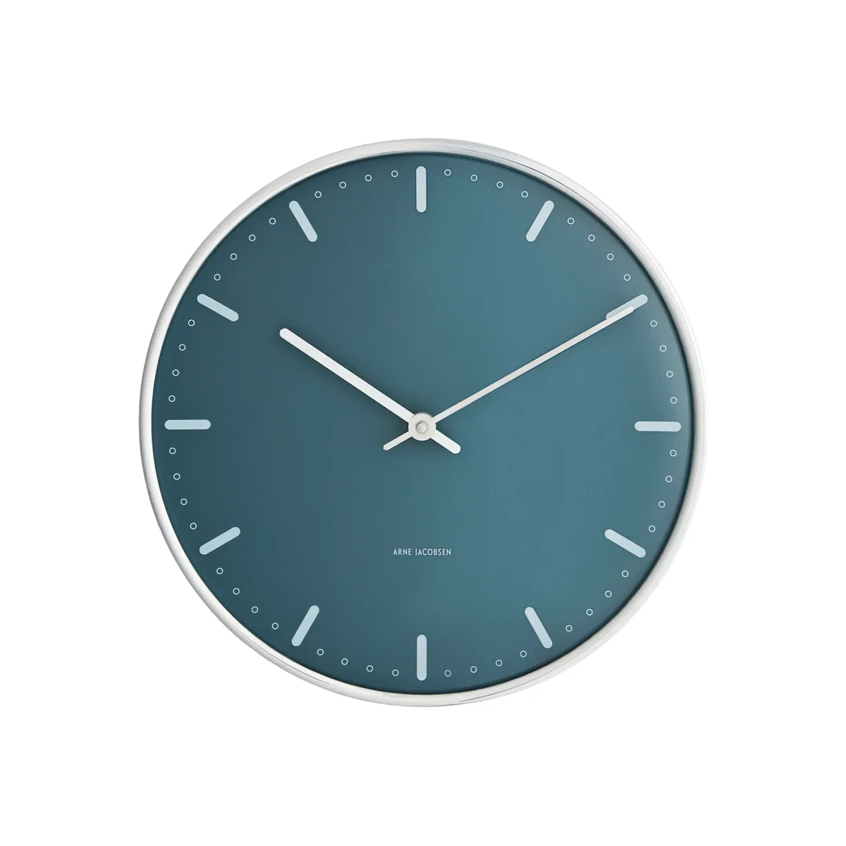 Arne Jacobsen Clocks Arne Jacobsen City Hall Blue Ø21 cm – image 1