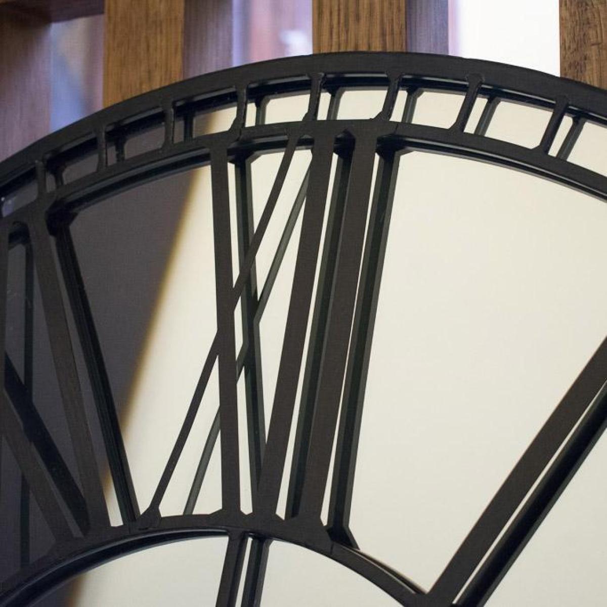 Libra Oversized Skeleton Mirror Wall Clock – image 3