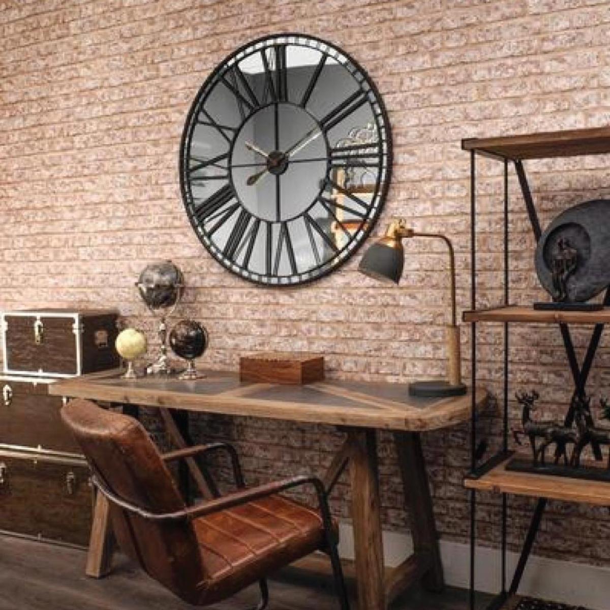 Libra Oversized Skeleton Mirror Wall Clock – image 5
