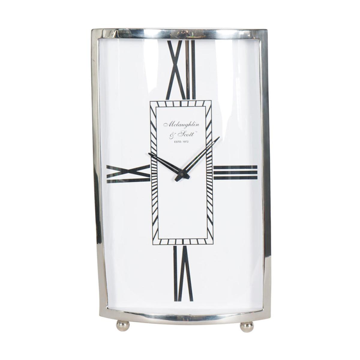 Libra Midnight Mayfair Collection - Johnson Mantel Clock in Nickel Finish / Large – image 2