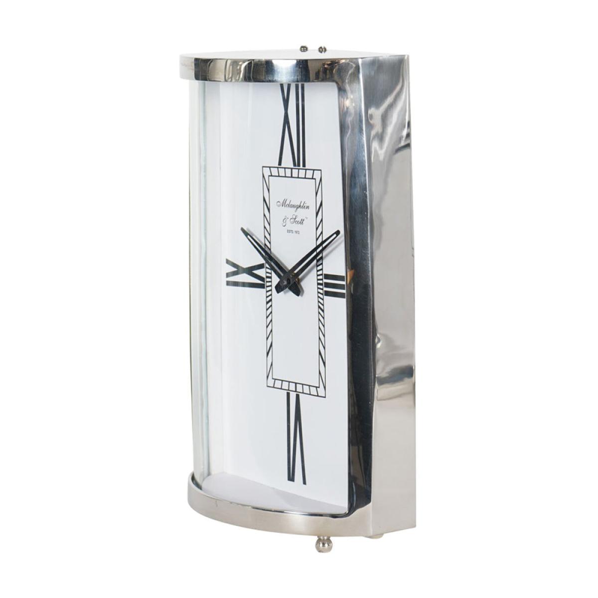 Libra Midnight Mayfair Collection - Johnson Mantel Clock in Nickel Finish / Large – image 3