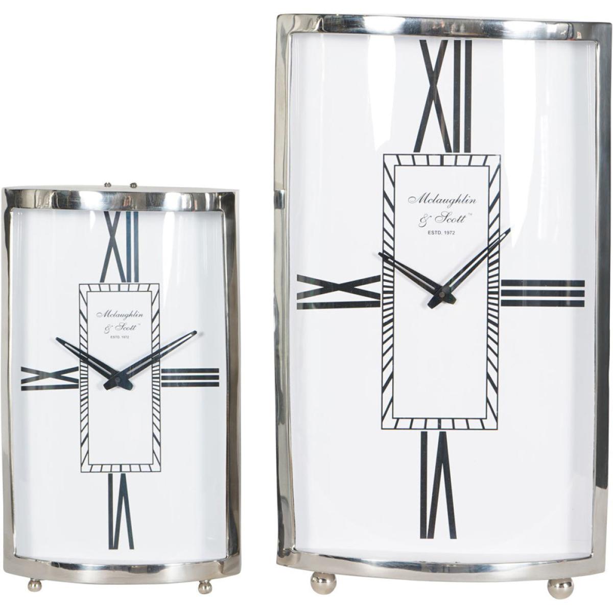 Libra Midnight Mayfair Collection - Johnson Mantel Clock in Nickel Finish / Large – image 7