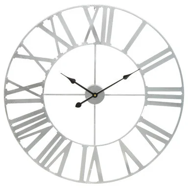 Dia Silver Metal Wall Clock - 80cm – image 2