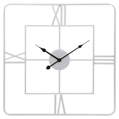 Large Silver Finish Square Wall Clock – image 2