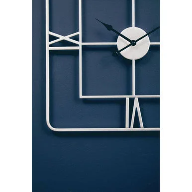 Large Silver Finish Square Wall Clock – image 5