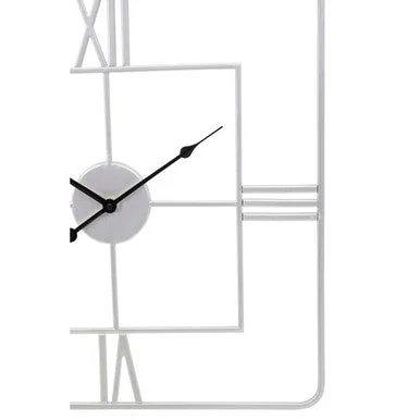 Large Silver Finish Square Wall Clock – image 8