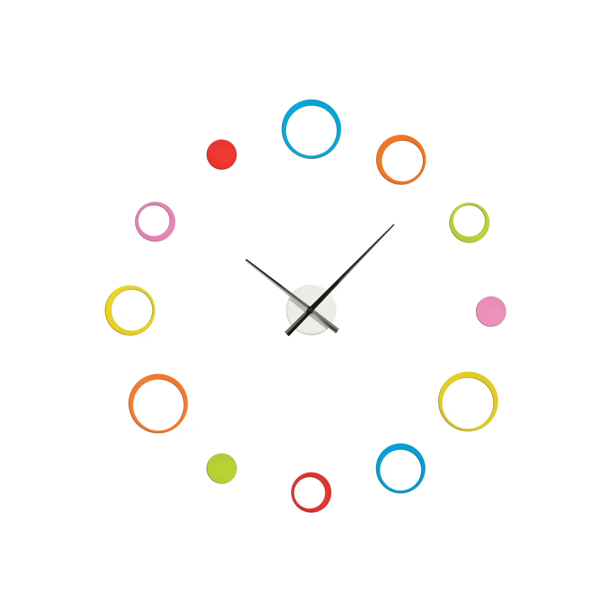 Verdian Multi Coloured Circles DIY Wall Clock - Multicolour