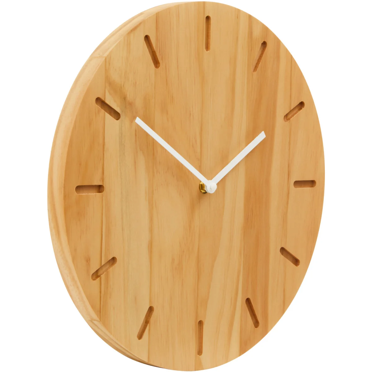 Vitus 35cm Dia Natural Finish Oak Wood Wall Clock - Natural – image 2