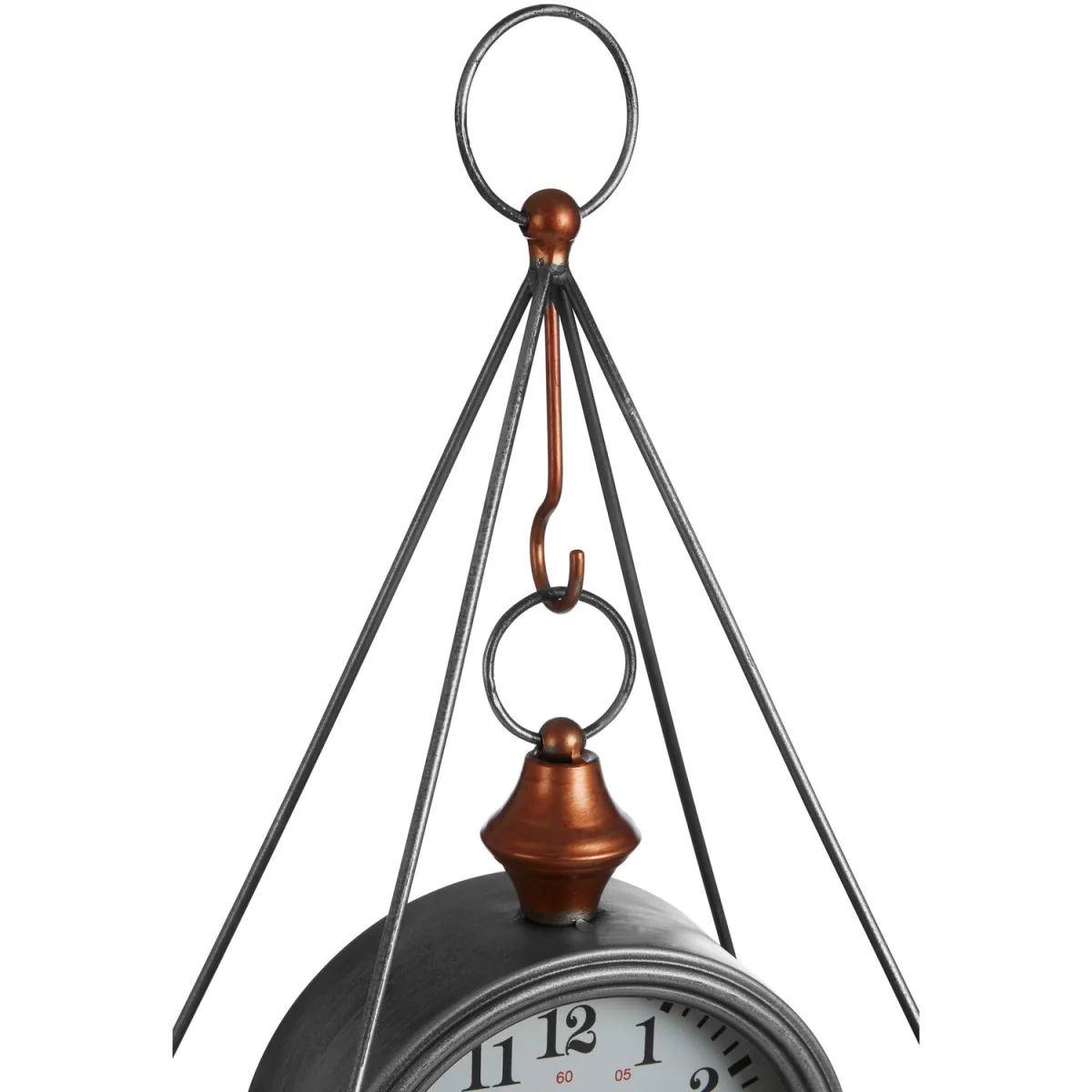 Hayden Antique Silver Finish Table Clock - Silver – image 3