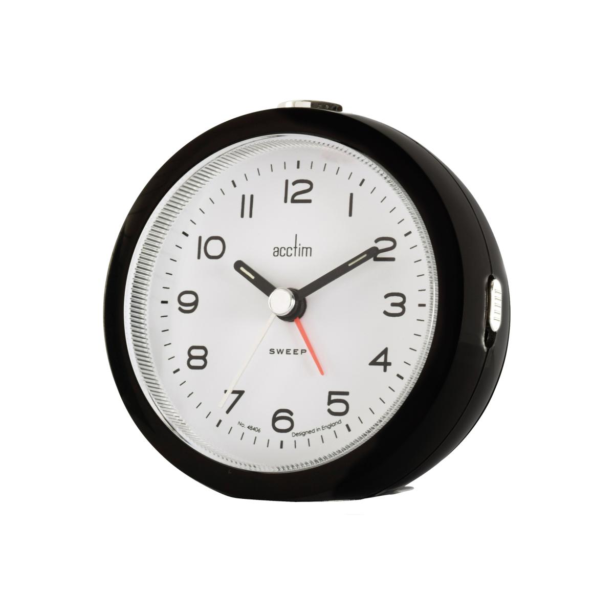 Neve Non-Ticking Alarm Clock Raven - Black