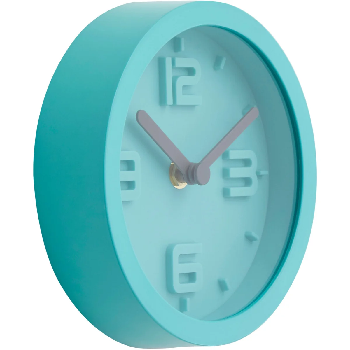 Elko 16cm Dia Green Finish Embossed Effect Wall Clock - Green – image 2