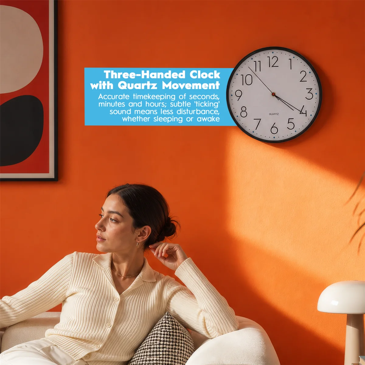 Automatic Wall Clock - Black – image 3