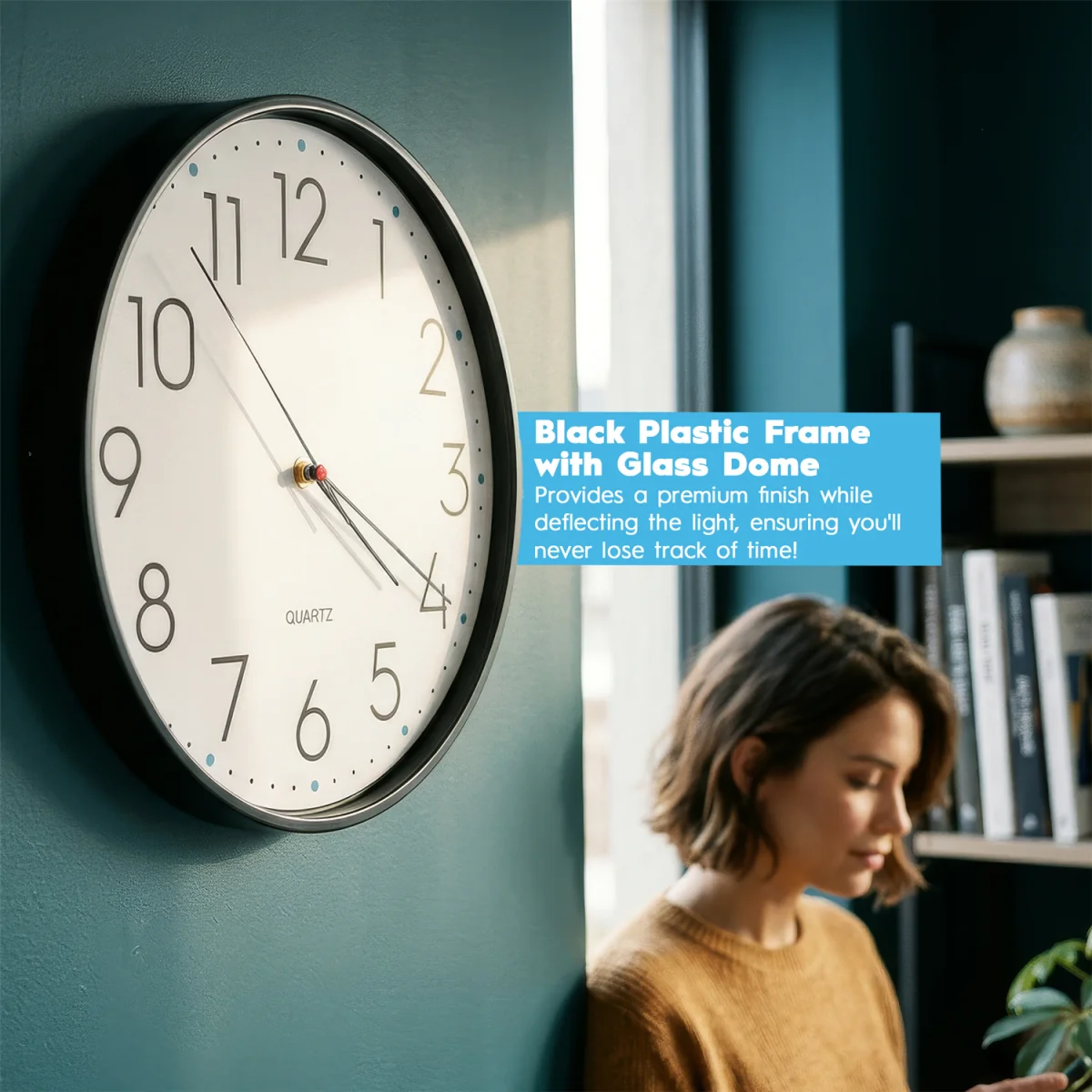 Automatic Wall Clock - Black – image 5