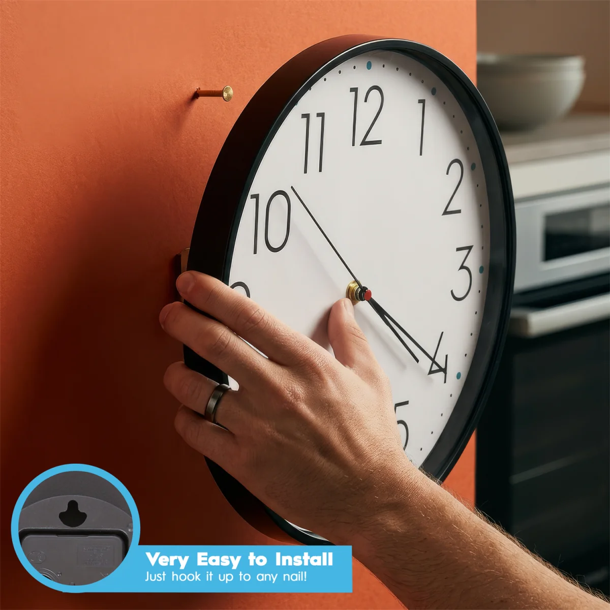Automatic Wall Clock - Black – image 6