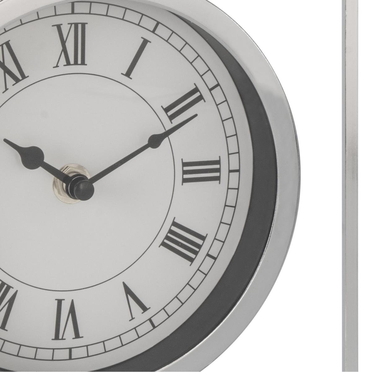 Decorative Hanging Silver Round Clock - Silver – image 2