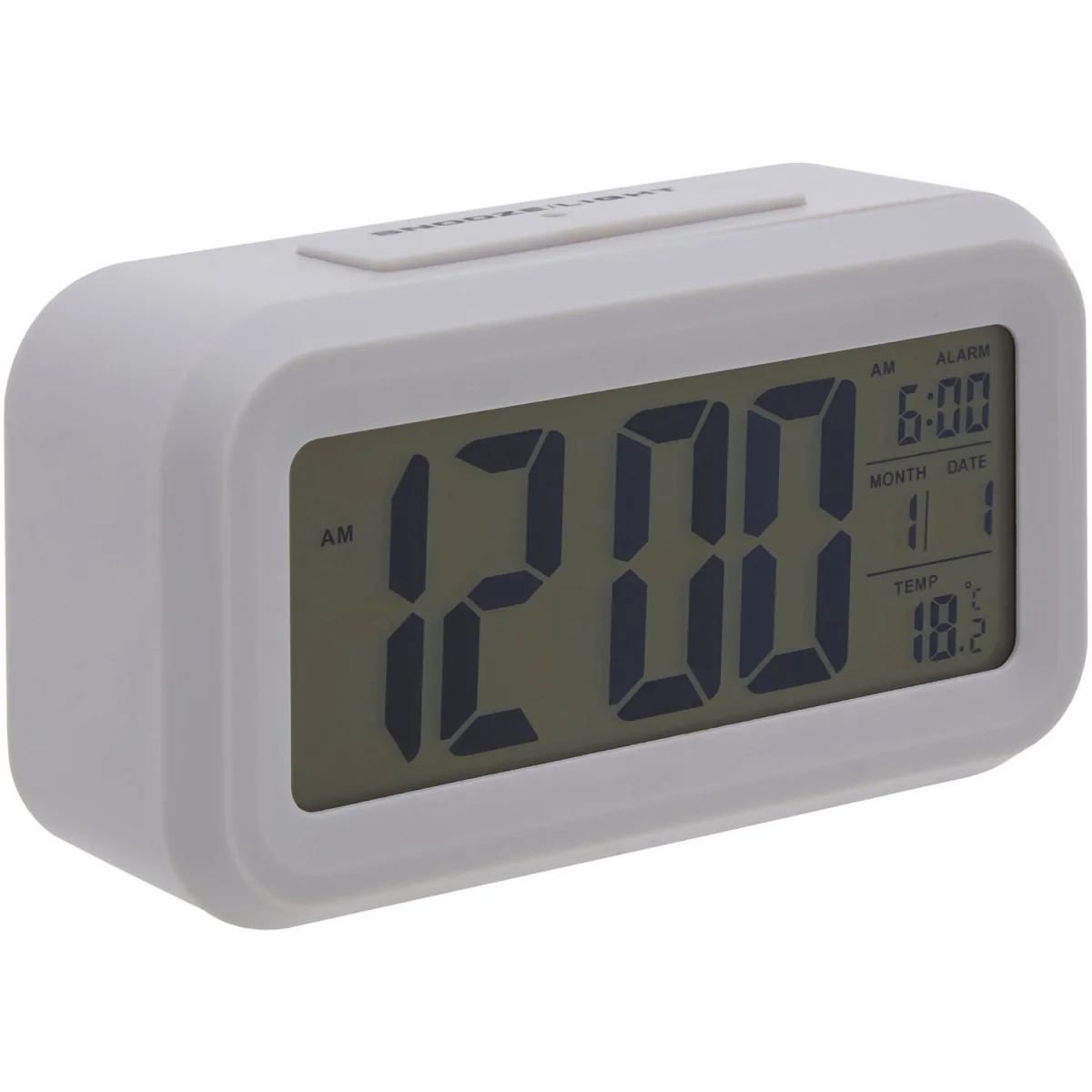 Camran White LCD Digital Clock - White – image 3