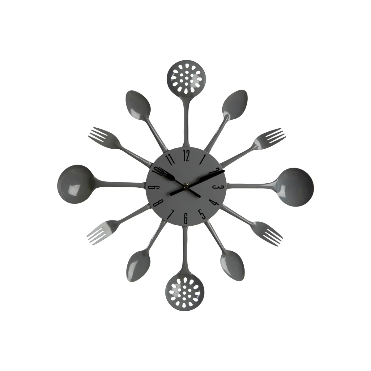 Romero 33cm Dia Grey Cutlery Wall Clock - Grey
