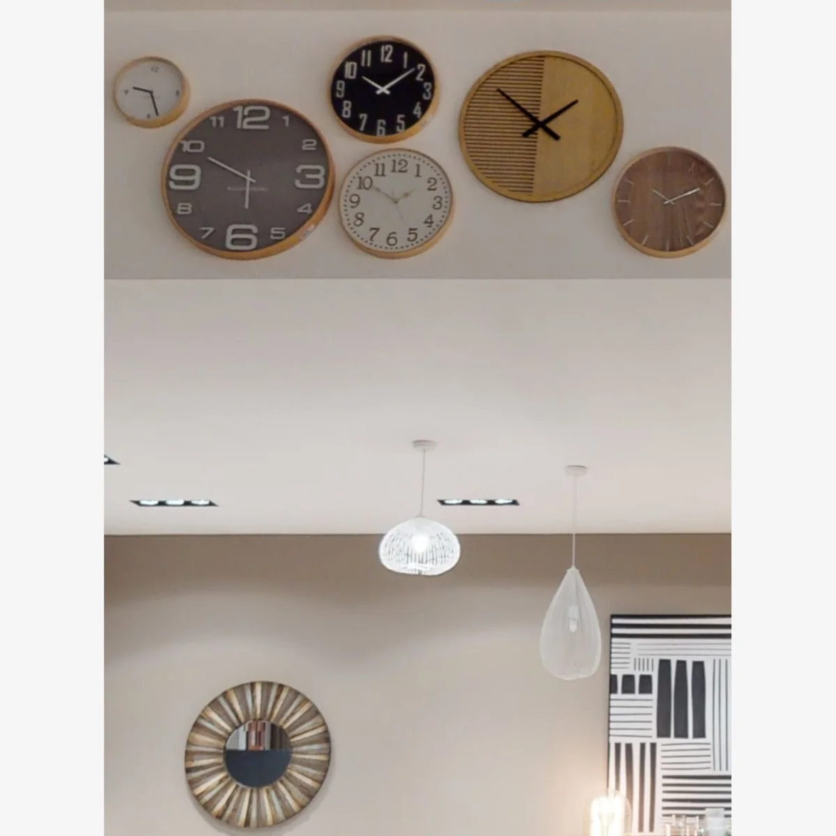 Vitus 40cm Dia White Wood with Gold Numbers Wall Clock - White – image 1