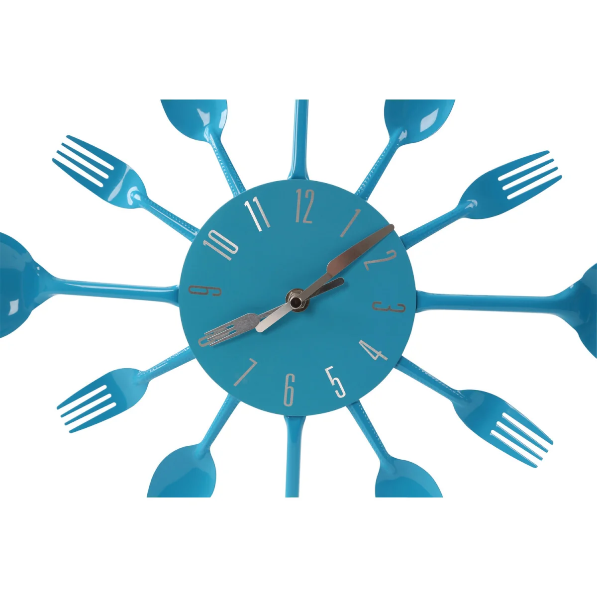 Romero 33cm Dia Blue Cutlery Metal Wall Clock - Blue – image 2