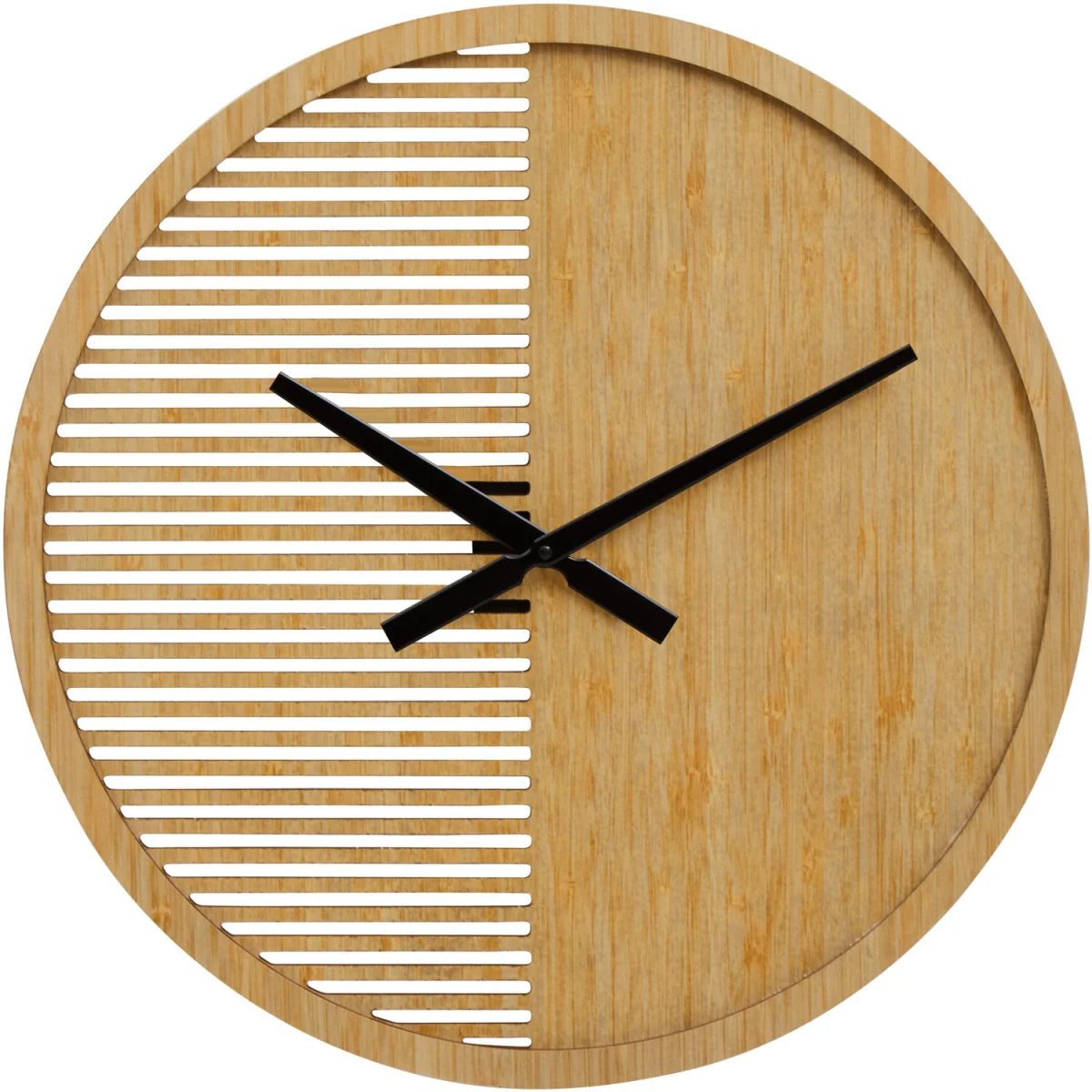 Vitus 60cm Dia Large Wooden Wall Clock - Natural – image 2