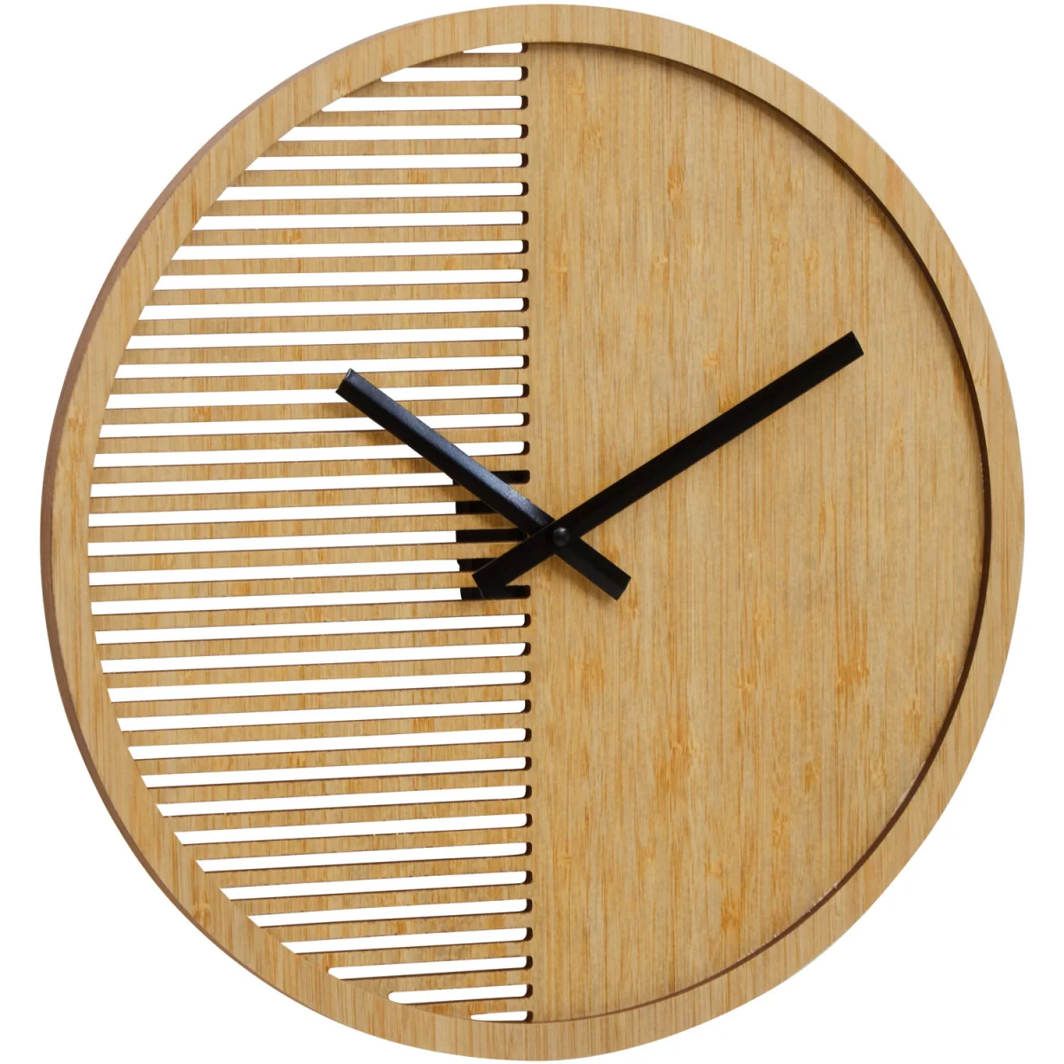 Vitus 40cm Dia Small Wooden Effect Wall Clock - Natural – image 2