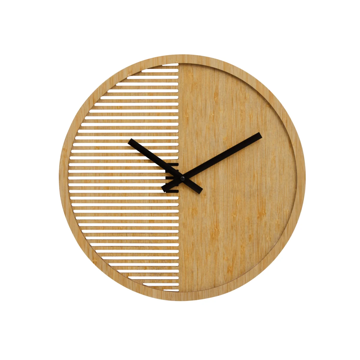 Vitus 40cm Dia Small Wooden Effect Wall Clock - Natural – image 1