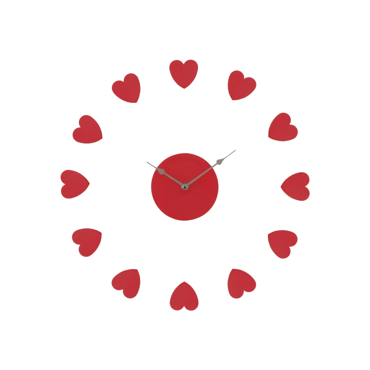 Verdian Red Heart DIY Wall Clock - Red