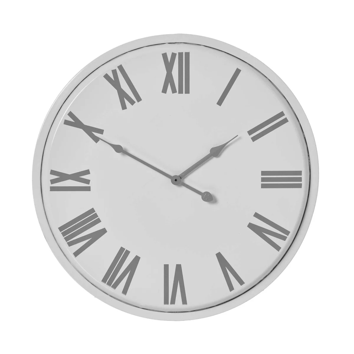 Wyld Haus 80cm White Wall Clock with Grey Roman Numerals - White – image 3