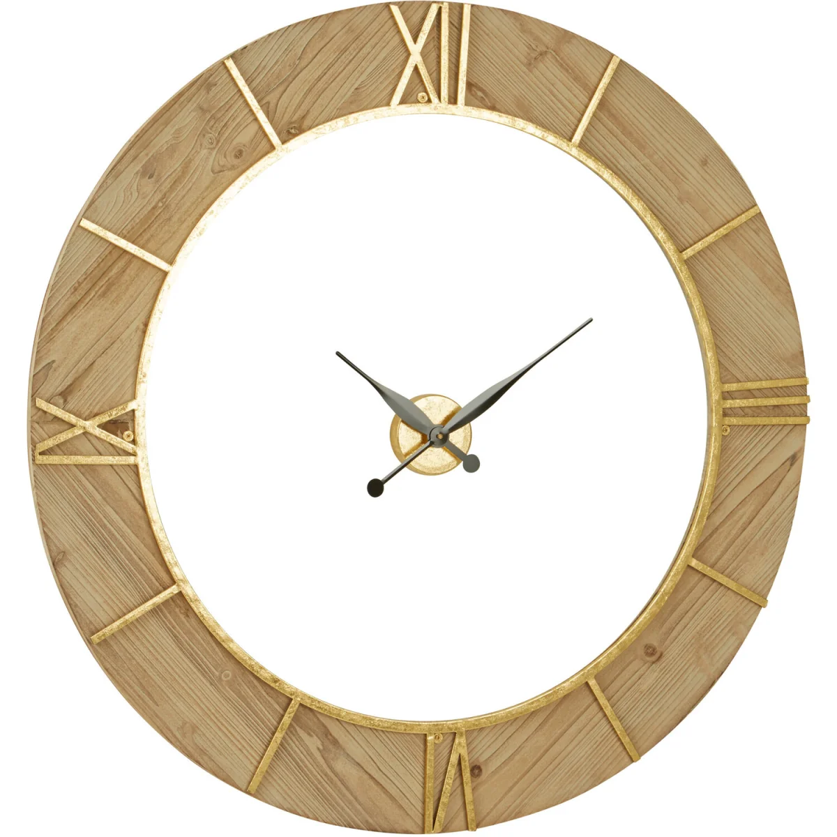 Yaxi 98cm Dia Wall Clock with White Face - Natural – image 2