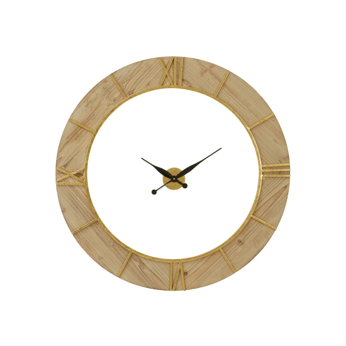 Yaxi 98cm Dia Wall Clock with White Face - Natural – image 1