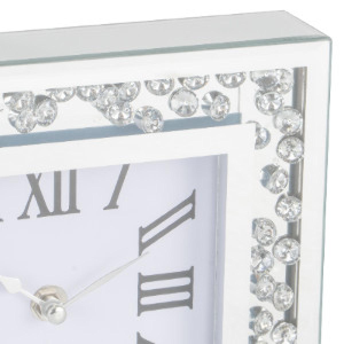 Floating Crystal Clock - Silver – image 2