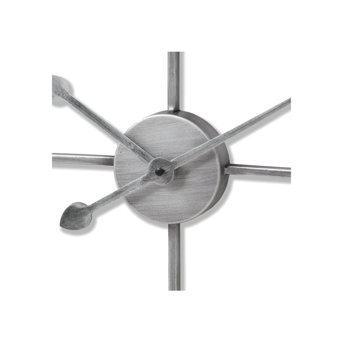 Heart Skeleton Wall Clock Handcrafted Statement Piece - Silver