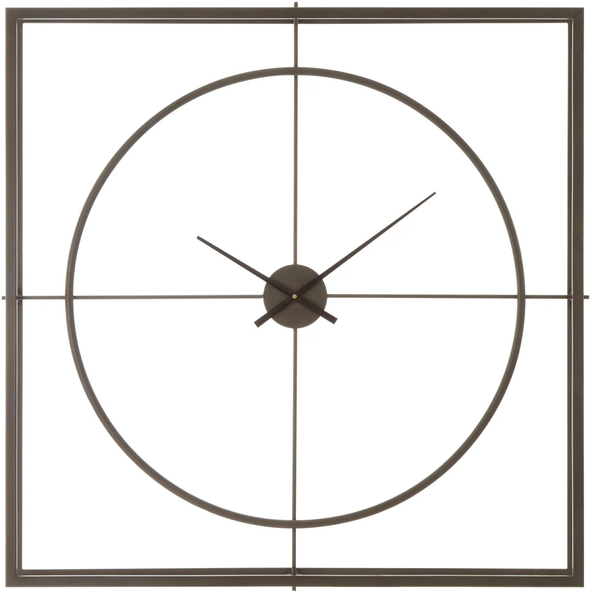 Trinity 105cm Dia Rust Finish Wall Clock - Black – image 2