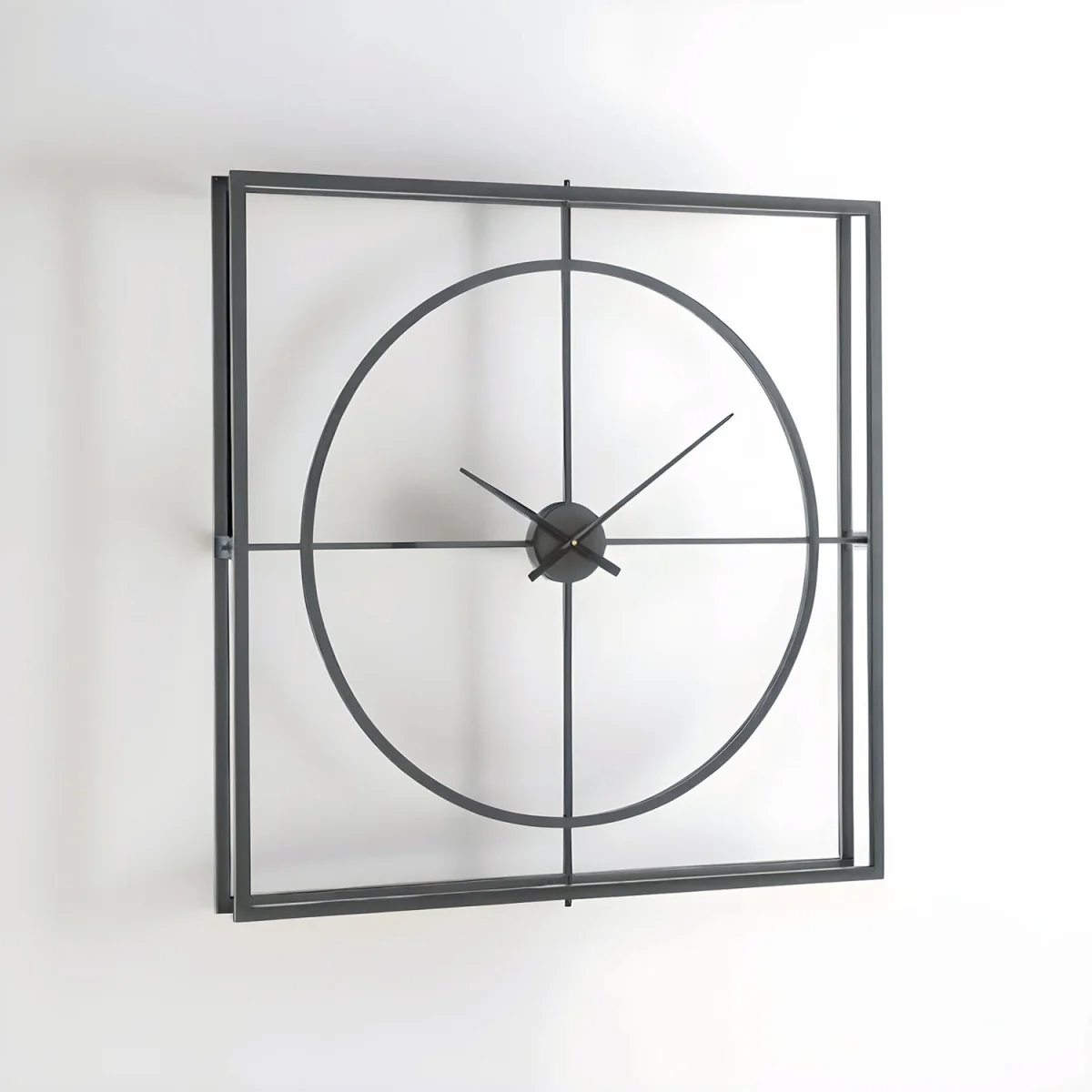 Trinity 105cm Dia Rust Finish Wall Clock - Black – image 1