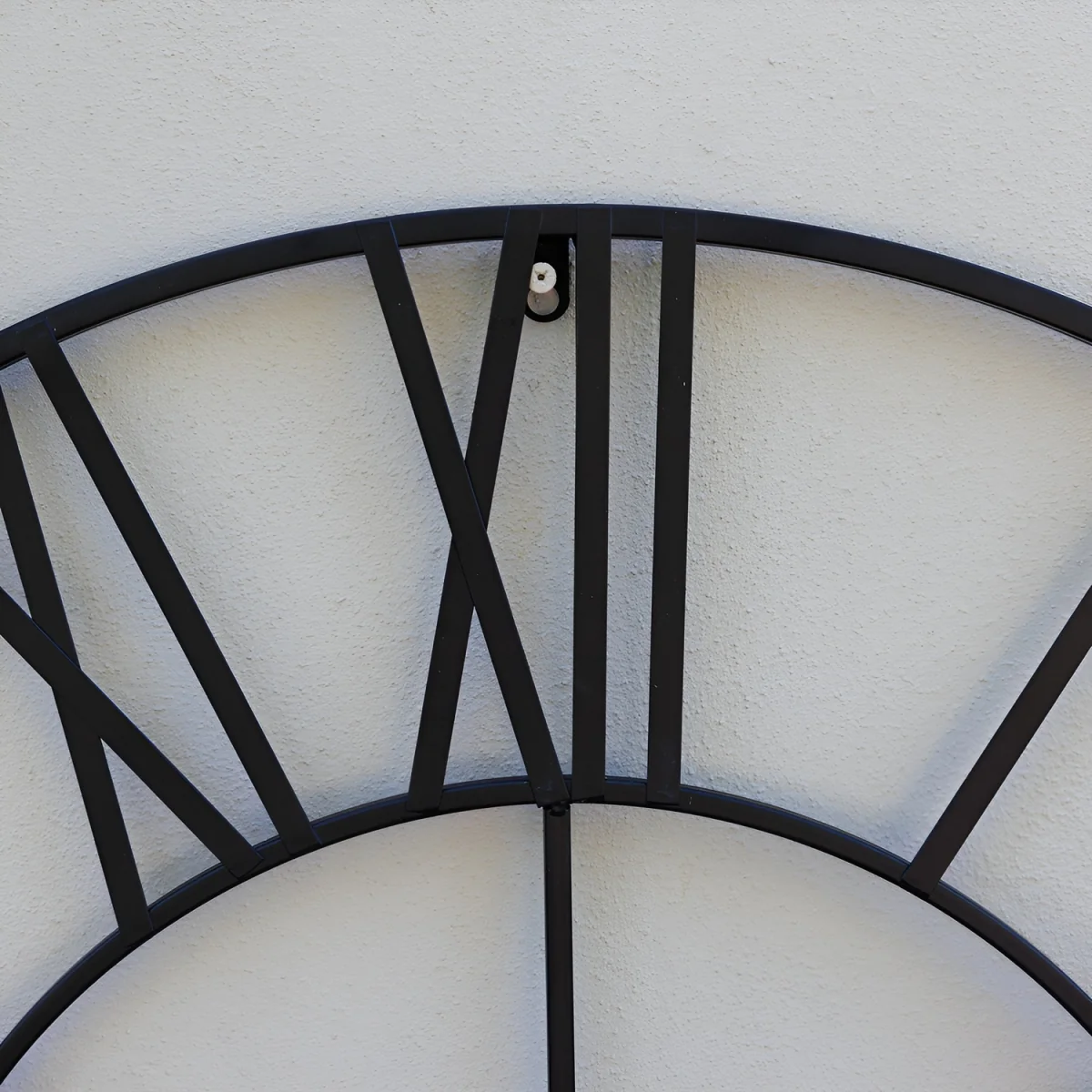 Open Dial Metal Skeleton Clock Cut Out with Black Hands 80cm Diameter - Black – image 3