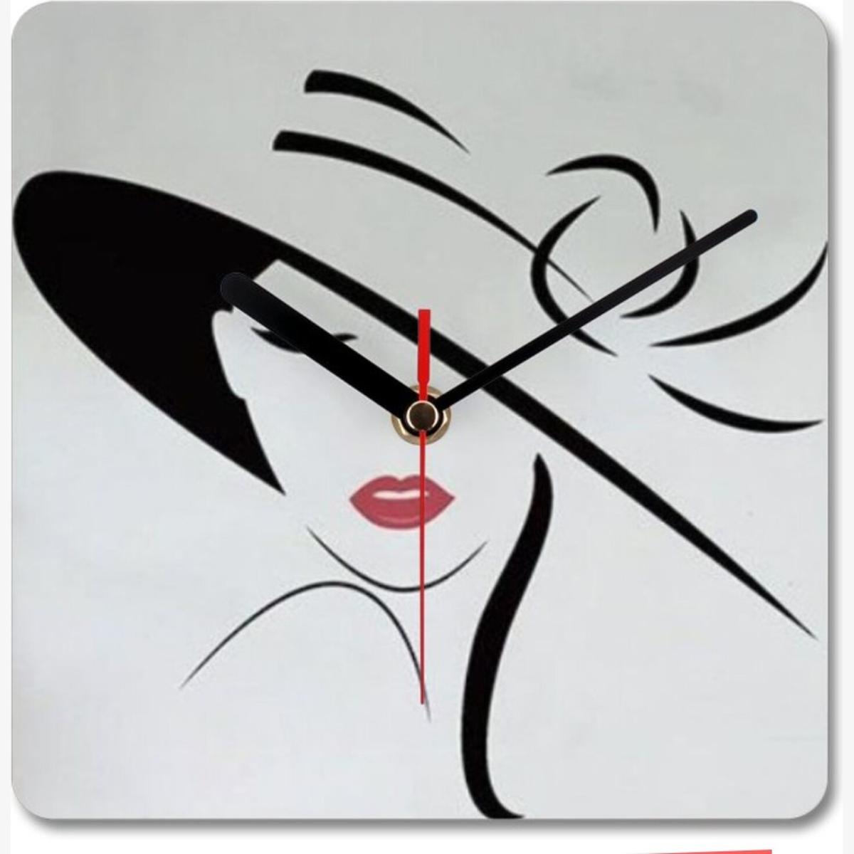 Lady Wall Clock - Black
