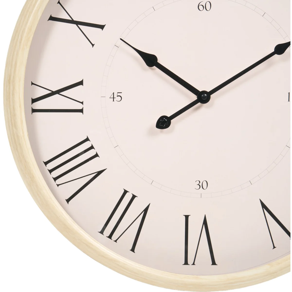 Vintage Style Wall Clock - Cream – image 4