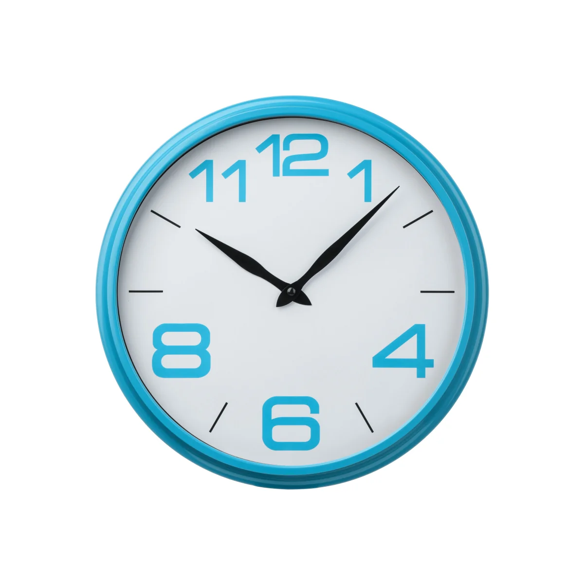 Tuan Blue Plastic Frame Wall Clock - Blue