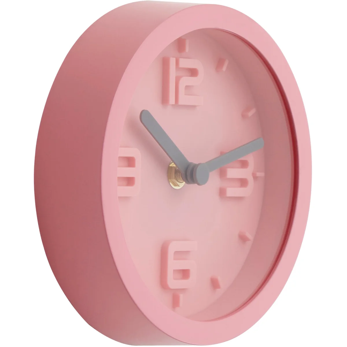 Elko 16cm Dia Pink Finish Embossed Effect Wall Clock - Pink – image 2