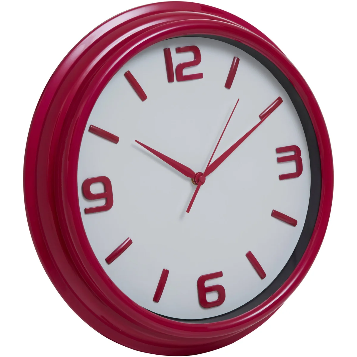 Laxmi Raspberry Plastic Wall Clock - Red – image 2