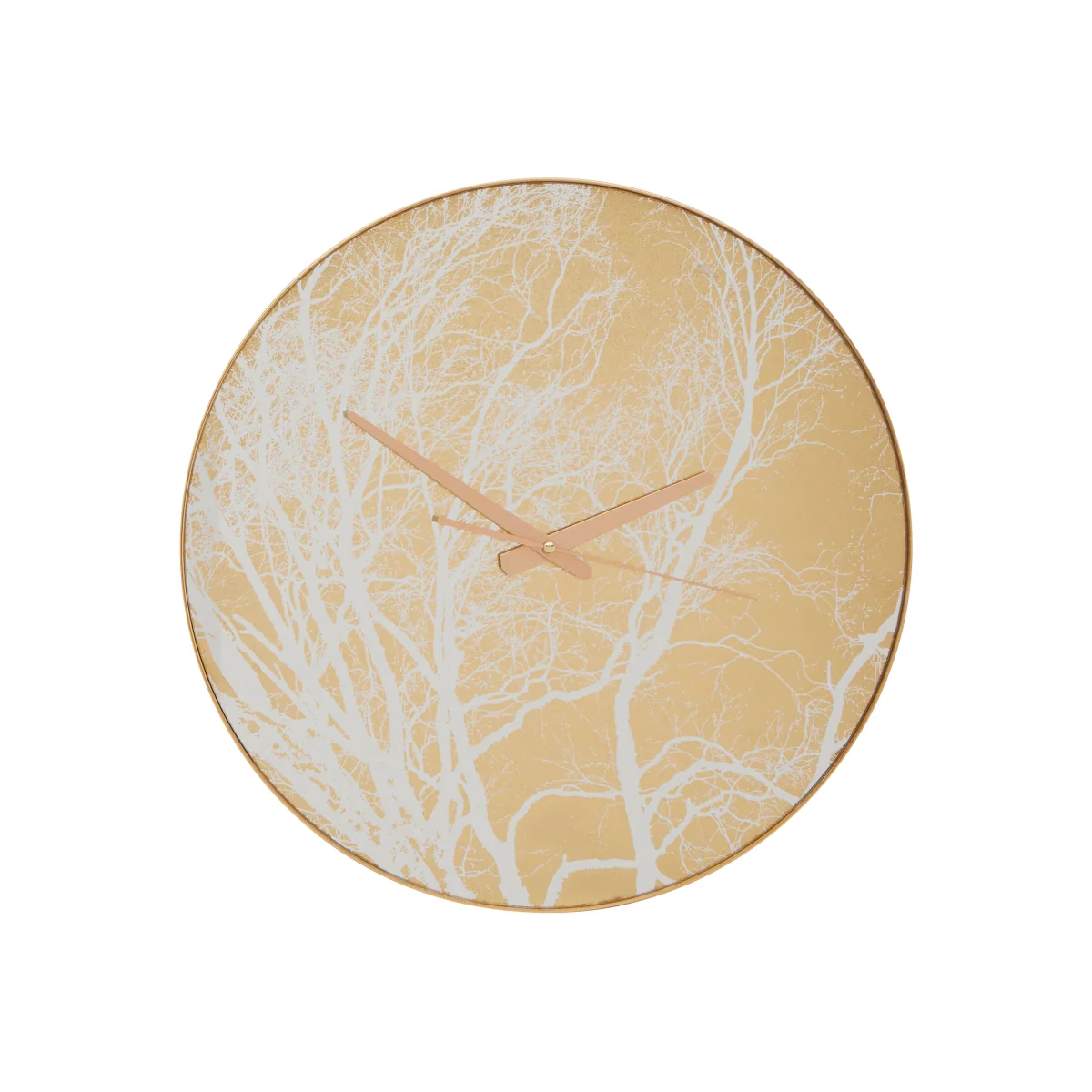 Celina 45cm Dia Gold Finish Branch Design Wall Clock - Gold – image 1