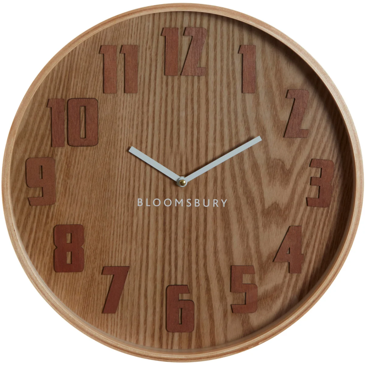 Vitus 40cm Dia Brown Grain Large Wall Clock - Brown – image 2