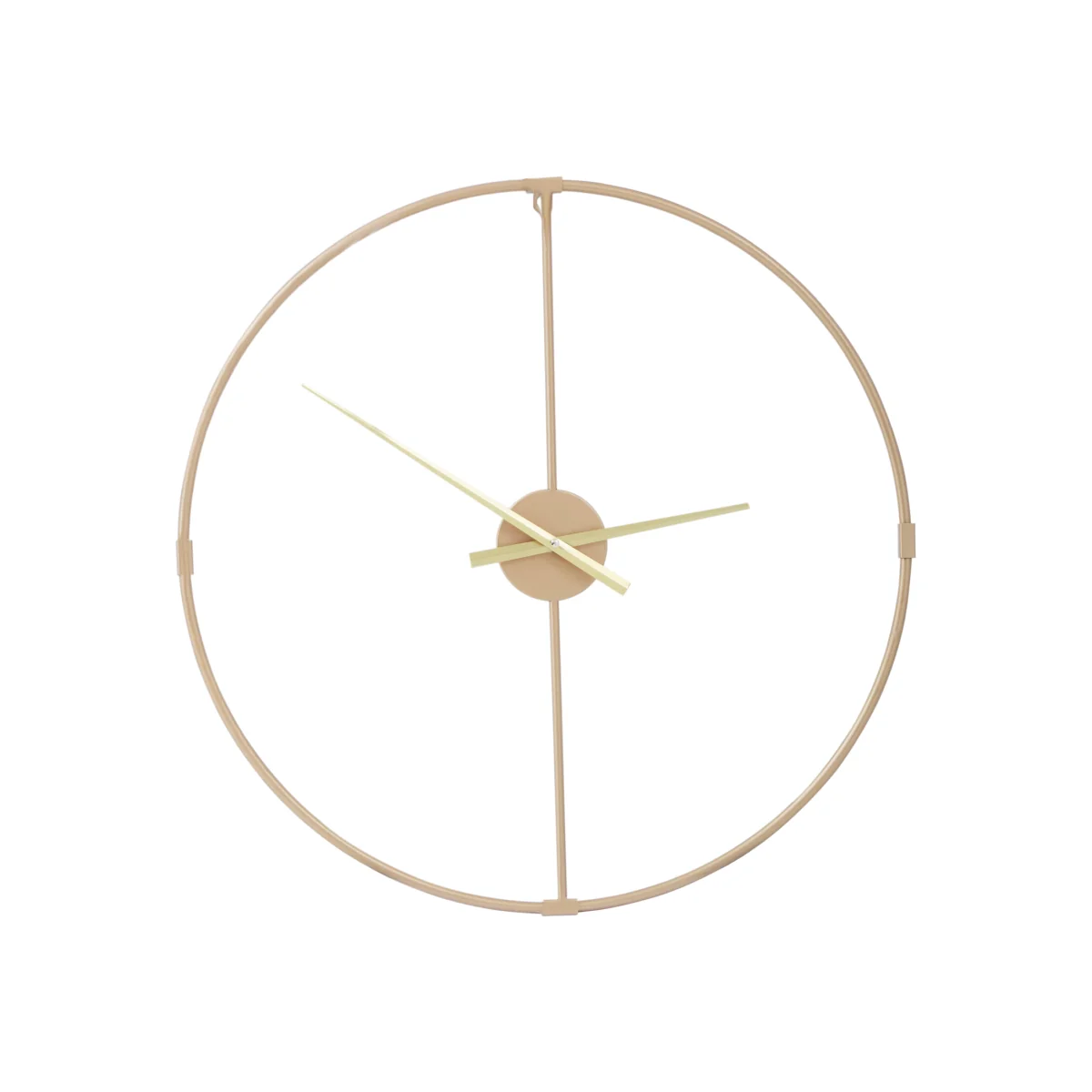 Beauly 60cm Dia Metal Wall Clock with Gold Finish - Gold – image 1